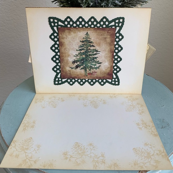 HAND CRAFTED Christmas Greeting Card 3D Vintage Santa Holiday Art Collectible - Picture 7 of 16